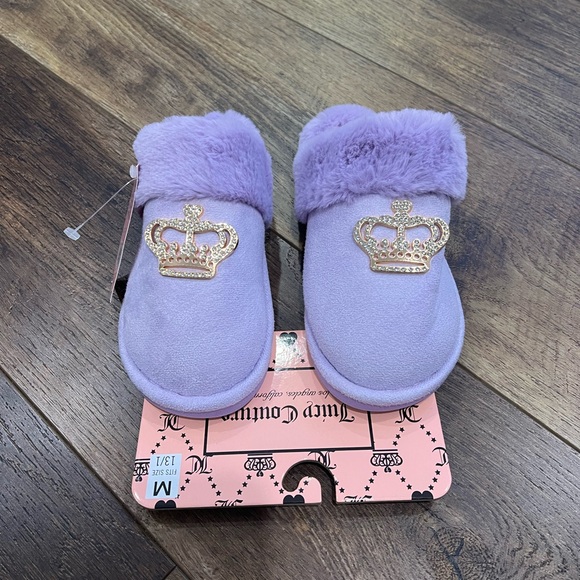 Juicy Couture Purple Fuzzy Slippers (little girls) - Picture 3 of 4